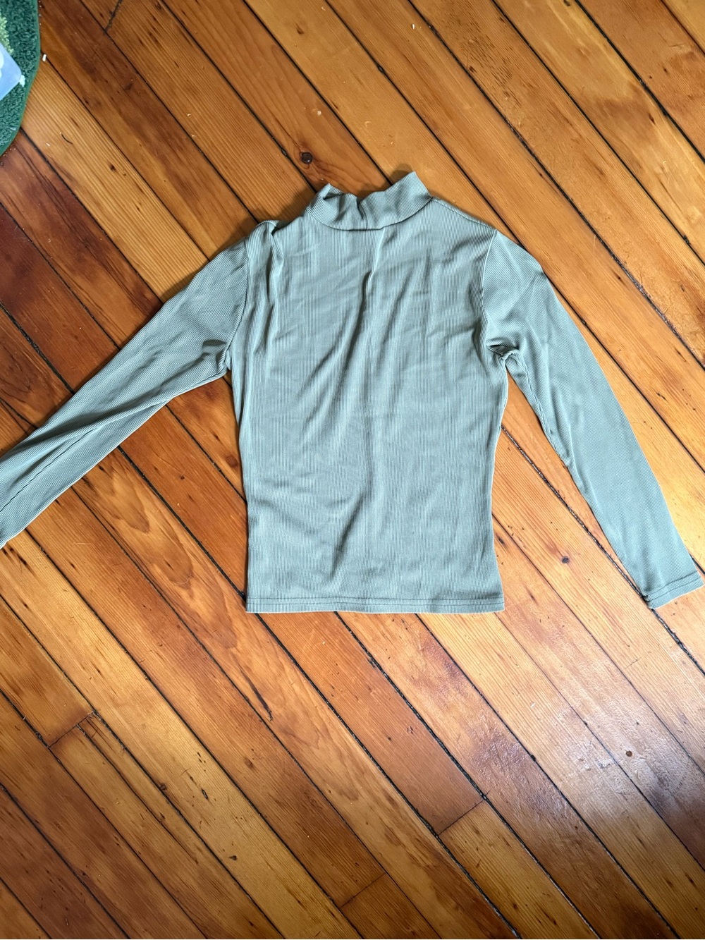 Timing Sage Green Long Sleeve Mock Neck Top